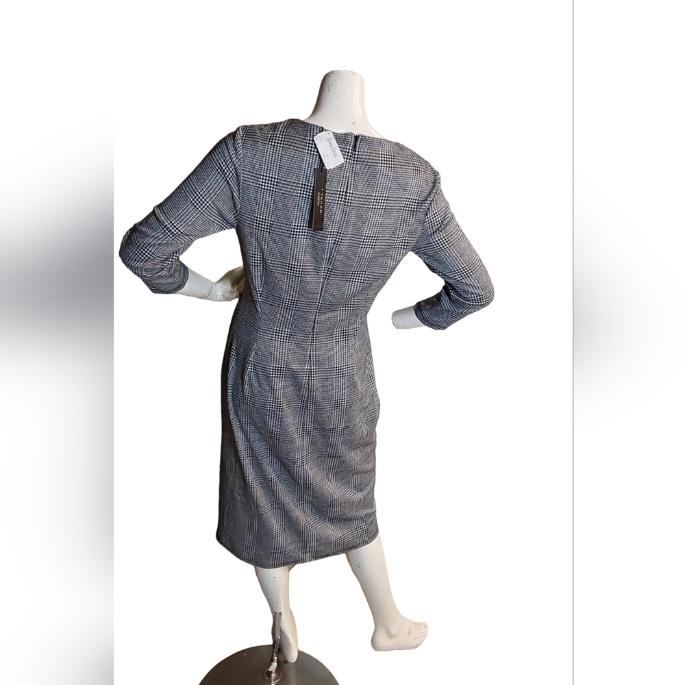 TAHARI NEIMAN MARCUS WOMEN'S HOUNDSTOOTH DRESS SIZE 10 - Picture 5 of 5